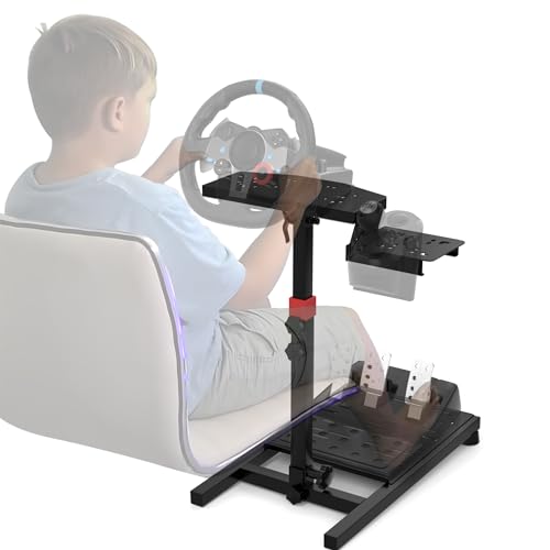 DIWANGUS Racing Wheel Stand Foldable Steering Wheel Adjustable Stand for Logitech G29 G920 G923 G27 G25 for Thrustmaster T248X T248 T300RS T150 458 TX PS4 PS5 PC