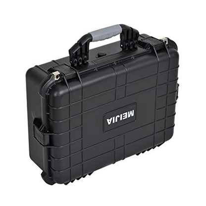 MEIJIA All Weather IP67 Waterproof Hard Camera Case,Hard Protective Case,Hard Case with Customizable Foam,Fit Use of Drones,Camera,Equipments,Pistols(Black,19.78x15.77x7.41inches) - color: Black, size: 19.78x15.77x7.41inches
