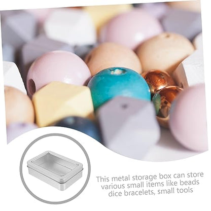 Dice Organizers Storage Portable Tin Box Lid with Foam Liner Small Dice Storage Case for Games Metal