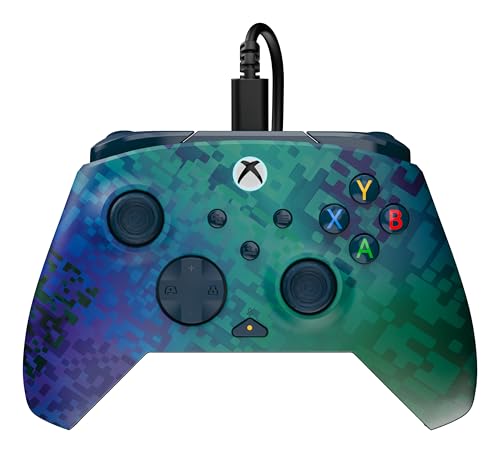 Turtle Beach Rematch Advanced Wired Gaming Controller for Xbox & PC | Xbox Series X|S, Xbox One, PC, 2 Remappable Buttons, Hall-Effect Triggers, Audio Controls, Mic Mute, Ergonomic, Glitch Green - color: Glitch Green