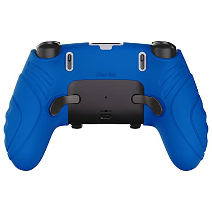 PlayVital Guardian Edition Anti-Slip Ergonomic Silicone Cover Case for ps5 Edge Controller, Soft Rubber Protector Skin for ps5 Edge Wireless Controller with Thumb Grip Caps - Blue - color: Blue