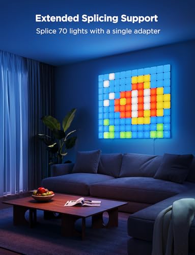 Govee Mini Panel Lights, RGBIC Wall Lights, Smart LED Wall Panels | Works with Matter, Alexa, Google Assistant, Sync with Music, DIY Gaming Light for Home Decor, Office, Bedroom, 20 Pcs