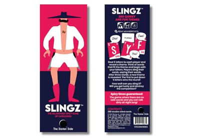 Slingz - The Quick and Hilariously Spicy Categories Card Game | 2-7 Players | for Adults, College Students, Game Nights, Parties and More | by The Darker Side Games - style: 18 and up - Adult