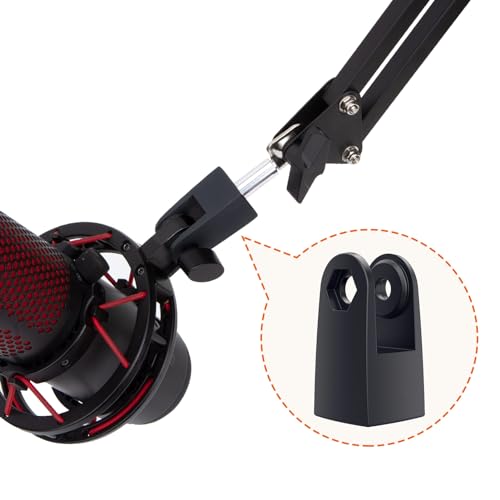 SUNMON Microphone Mount Adapter for HyperX QuadCast, Replacement for HyperX QuadCast Mount Adapter, Mic Stand Adapter for 3/8" Boom Arm - color: QuadCast Boom Arm Adapter