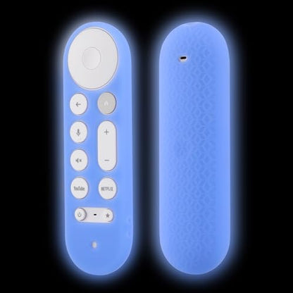 LEFXMOPHY for Google TV Streamer 4K Remote Case 2024 Silicone Cover Protector Glow in Dark - Blue - color: GLOW BLUE