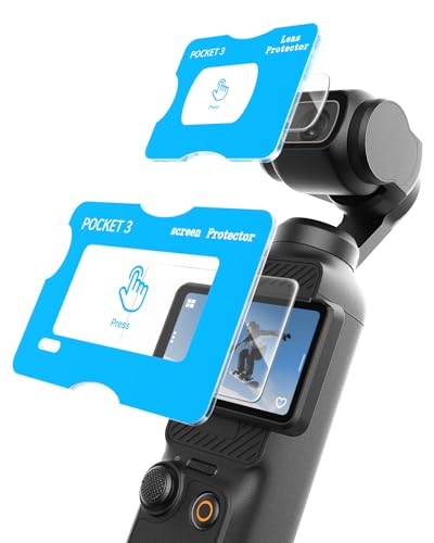 TELESIN [AR-Ultra Screen&Lens Protector for DJI Osmo Pocket 4 3 Xtra Muse | AR Anti-Reflective Coating for Outdoor Vlogging, with Easy-Install Auto-Align Frame, 9H, Pocket 4 3 Accessories, 1 Set - color: 1 set * AR protecteor