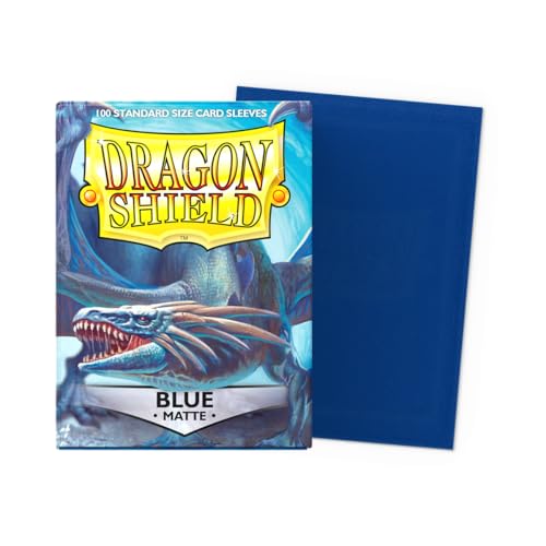 Dragon Shield | Standard Size Matte Card Sleeves | 100 CT - Smooth & Tough TCG Sleeves - Compatible with Pokemon, Flesh & Blood, One Piece & Magic the Gathering | Blue - color: Blue