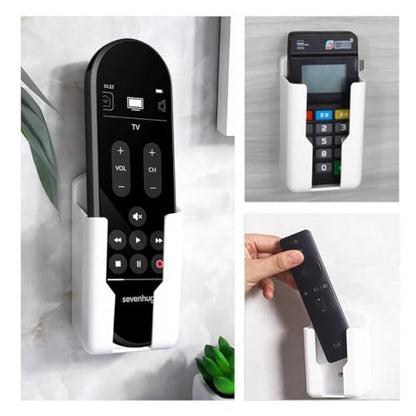 2pack Remote Control Holder,Self-Adhesive Wall Mount Phone Holder,Air Conditioner TV Remote Control Bracket,Wall-Mounted Mini Storage Box (1.96inch) - size: 1.96inch