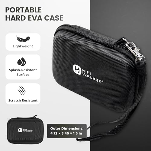 MP3 Player Case Compatible with HIFI WALKER H2 and H2 Touch, Hard EVA Portable Carrying Case for MP3 Player, Earphones, USB Cable and Memory Cards, Travel Storage Bag, Case Only