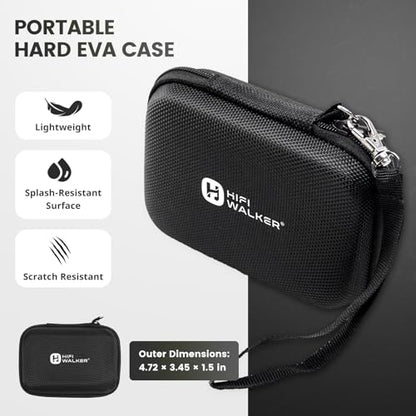 MP3 Player Case Compatible with HIFI WALKER H2 and H2 Touch, Hard EVA Portable Carrying Case for MP3 Player, Earphones, USB Cable and Memory Cards, Travel Storage Bag, Case Only