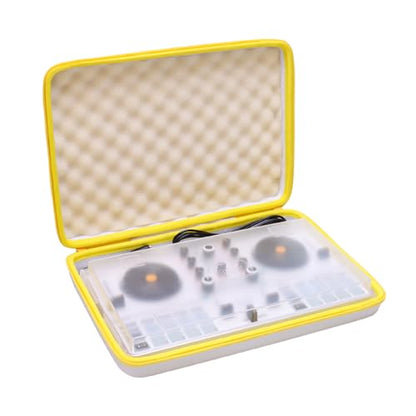 LTGEM DJ Controller Case Compatible with Hercules DJControl Mix Ultra Controller Mobile, White/Orange Edge, Case Only - size: Hercules DJControl Mix Ultra