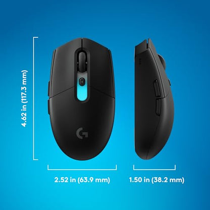Logitech G305 X Superlight Wireless Gaming Mouse - Black | 59g Lightweight, 44K DPI, 678 IPS, Wireless 2.4 GHz/Bluetooth/USB-C, <170 hr Battery, 6 buttons, RGB, PC/Mac Compatible - color: Black, style: Superlight