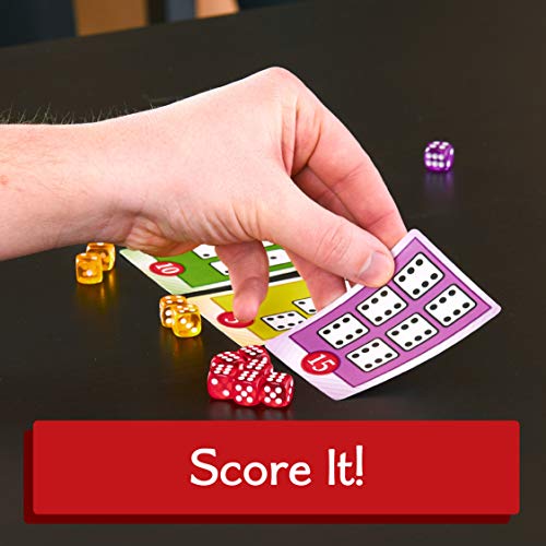 Calliope Roll for It! Red Edition, Fast Dice Rolling Card Game, 2-4 Players | Race to 40 Points, 15 to 20 Minute Gameplay, Combine with Purple Edition for up to 8 Players, For Friends and Family Ages 8+ - color: Red