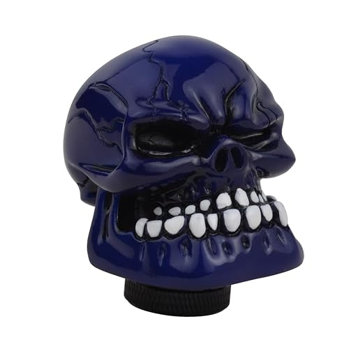 Blue Skull Manual Automatic Gear Shift Knobs - color: Blue2