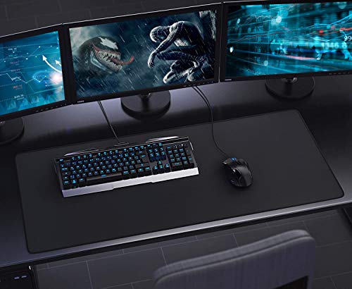 Large Extended Gaming Mouse Pad with Stitched Edges (31.5X15.7In) Mousepad | Mouse Pad, Non-Slip Natural Rubber Base,Waterproof Computer Keyboard Pad Mat for Esports Pros/Gamer/Desktop/Office/Home