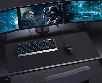 Large Extended Gaming Mouse Pad with Stitched Edges (31.5X15.7In) Mousepad | Mouse Pad, Non-Slip Natural Rubber Base,Waterproof Computer Keyboard Pad Mat for Esports Pros/Gamer/Desktop/Office/Home