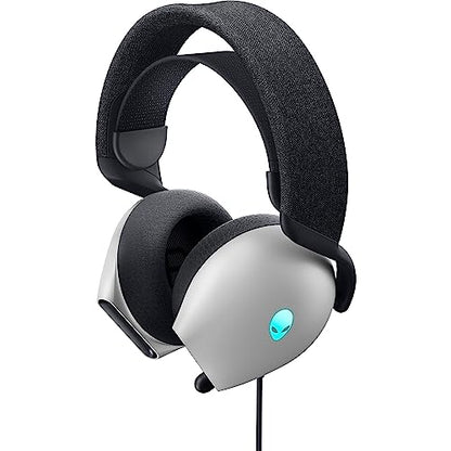 Alienware Wired Gaming Headset AW520H | 6.6 ft Cable, Hi-Res Audio, 20-40000 Hz, Memory Foam, Breathable Fabric, Lunar Light - color: Lunar Light
