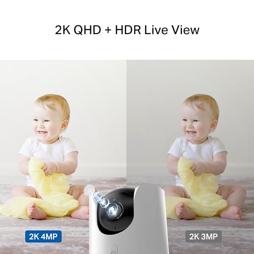 TP-Link Tapo 2K QHD Pan/Tilt Wi-Fi Camera | Apple HomeKit | Physical Privacy Mode | Color Night Vision | Motion Tracking | 2-Way Audio | Local/Cloud Storage | Works w/Alexa&Google Home | (Tapo C225) - style: 2K QHD, HomeKit Compatible