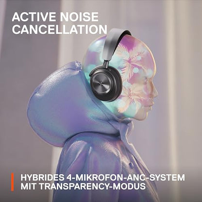 SteelSeries Arctis Nova Pro Wireless Multi-System Gaming Headset - Premium Hi-Fi Drivers - Active Noise Cancellation - Infinity Power System - Stealth Retractable Mic - PC, PS5/PS4, Switch, Mobile - color: Black, style: PC