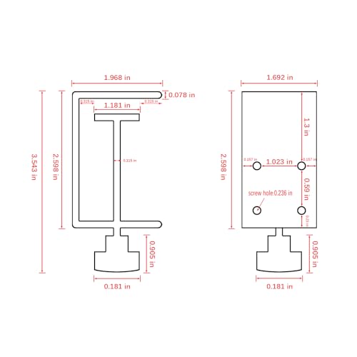 Small C Clamps 2 Inch with 4 Small Holes in the Back, 1-Pack Adjustable Desk C-Clamp for Range 0.39"~2", Versatile Clamp for Brake, Parts Assembly, Fastening, Welding, Woodwork, Metal Work - size: 2 in, style: 1-Pack
