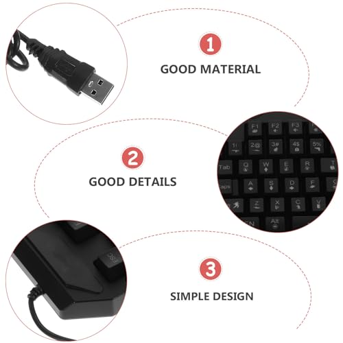 SHINEOFI Backlight Gaming Keyboard with 40 Keys for Accurate Operation and Easy Installation, Black Abs Material Designed for Playing Games and Dorm Use, Compact E-Sports Keyboard for Young