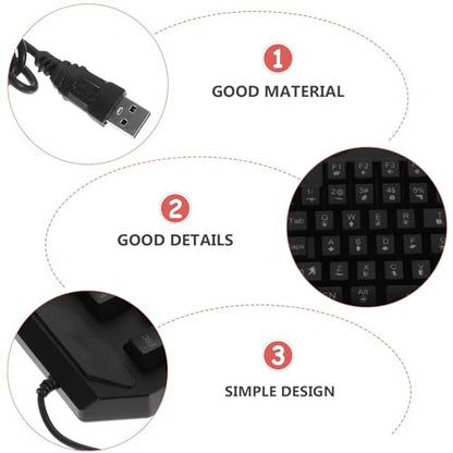 SHINEOFI Backlight Gaming Keyboard with 40 Keys for Accurate Operation and Easy Installation, Black Abs Material Designed for Playing Games and Dorm Use, Compact E-Sports Keyboard for Young