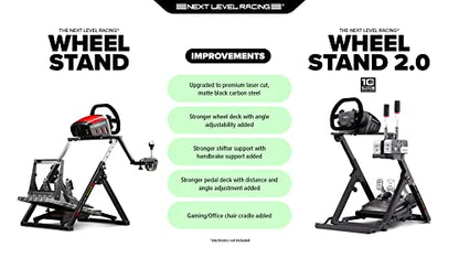 Next Level Racing Wheel Stand 2.0. Steering wheel stand for Thrustmaster, Fanatec, moza Racing on PC and video game consoles. Upgradeable to full cockpit with GTSeat add-on (not included)