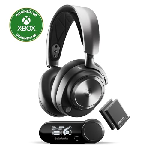 SteelSeries Arctis Nova Pro Wireless Xbox Multi-System Gaming Headset - Premium Hi-Fi Drivers - Active Noise Cancellation Infinity Power System - Stealth Mic - Xbox, PC, PS5, PS4, Switch, Mobile - color: Black, style: Xbox