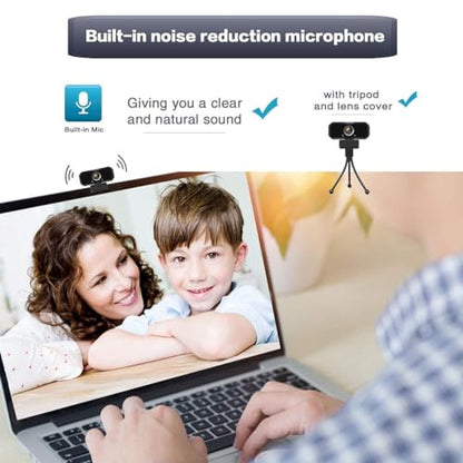 USB-C 1080P Webcam Compatible with Switch 2/ PC - Streaming Camera for Zoom/Teams/Skype, Plug&Play PC/Mac/Laptop - color: Black-USB C
