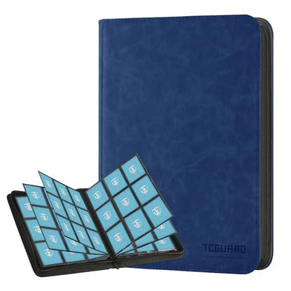 Trading Card Binder, 9 Side Loading Pocket Card Album Hold Up to 540 Cards, Zipper Binder for Cards Collection, TCG Card Holder for Game Card, Sports Card, Yugioh, MTG etc. (Navy Blue 9) - color: Navy Blue