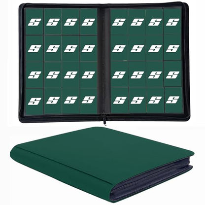 1000+ Pockets Trading Card Binder, 16 Pocket Ringless Side Loading Card Holder Album, Trading Card Album Fit for YuGiOh, MTG, TCG, Game Cards, Sports Cards, Business Cards (Green) - color: Green