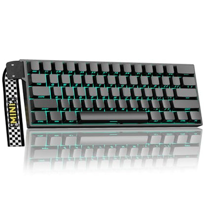 Aula MINI60 HE PRO Wireless Gaming Keyboard 60%,Hall Effect Rapid Trigger Magnetic Keyboard,8000Hz Polling,Tri-Mode(BT5.0/2.4GHz/USB-C),RGB Hot Swappable Compact Mechanical Keyboard for Gamer(Black) - color: Pro-Black Side