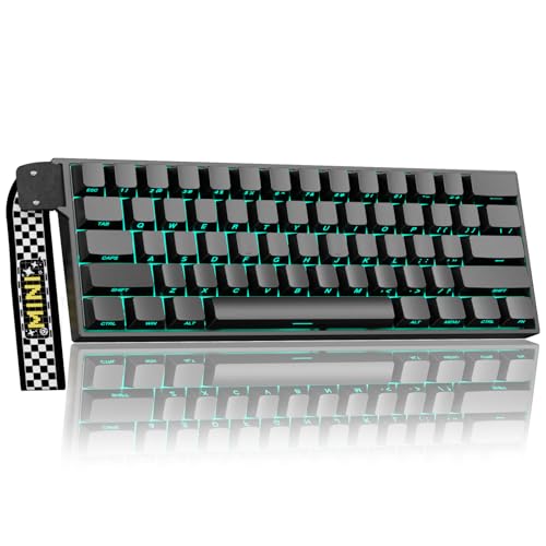 Aula MINI60 HE PRO Wireless Gaming Keyboard 60%,Hall Effect Rapid Trigger Magnetic Keyboard,8000Hz Polling,Tri-Mode(BT5.0/2.4GHz/USB-C),RGB Hot Swappable Compact Mechanical Keyboard for Gamer(Black) - color: Pro-Black Side