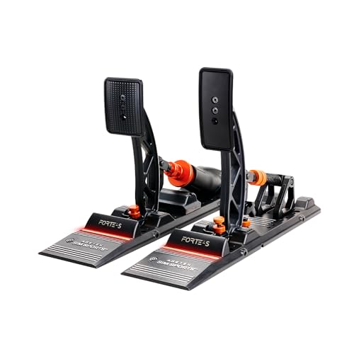 ASETEK SimSports Load Cell Forte S-Series Sim Racing Pedals for Immersive Racing in your Sim Racing Setup | Adjustable Pedals Arms for a Custom Fit | PC Compatible - size: Forte S-Series