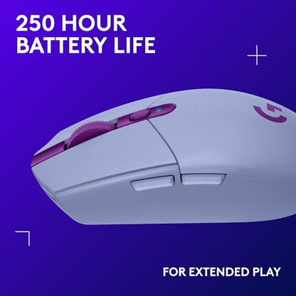 Logitech G305 Lightspeed Wireless Gaming Mouse - Lilac - color: Lilac, style: Classic