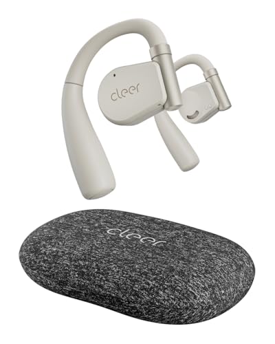Cleer ARC II Open-Ear True Wireless Bluetooth Headphones,Snapdragon Sound,Multipoint Connection,Secure Fit,IPX5 Waterproof,Crystal Clear Calls,35 Hours Playtime,for iPhone & Android (Light Grey) - color: Grey