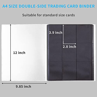 Card Binder, Upgraded 9 Pockets Trading Card Collection Binder for Cards, 360 Card Book Holder Album for Yugioh, MTG, TCG, Magic, Sports Cards - White - color: White