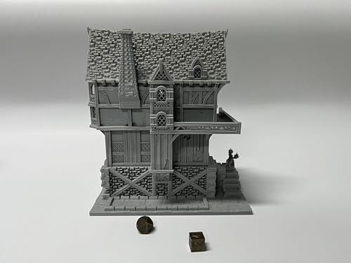 HAUTICO Medieval Gothic Miniature Building – Paintable Tabletop Terrain for D&D, Wargames & Dioramas 18mm (Medium Scale)