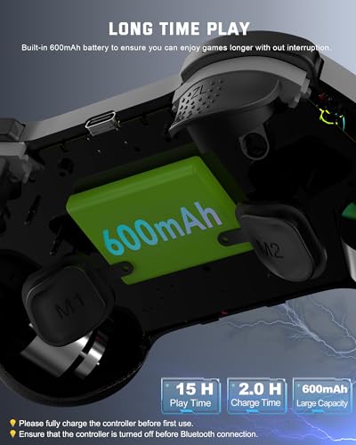 Joso Mobile Gaming Controller for iPad/iPhone/Tablet, Cloud Controller Remote Joystick for iOS/Android, Wireless Switch Controller with Macro Buttons/Hall-Rocker/Hall-Trigger - Grey - color: Grey