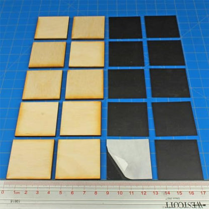LITKO Ready Base Kit | Compatible with The Old World | 40mm Square | Twenty 3mm plywood bases + magnets | Magnetize minis for storage & steel trays | Infantry - style: 40mm Square