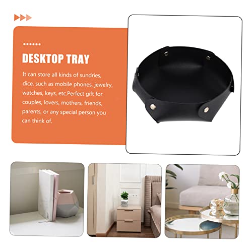VICASKY Portable PU Dice Tray Large Folding Dice Storage Box Thickened Structure Tabletop Storage Tray for RPG and Board Games