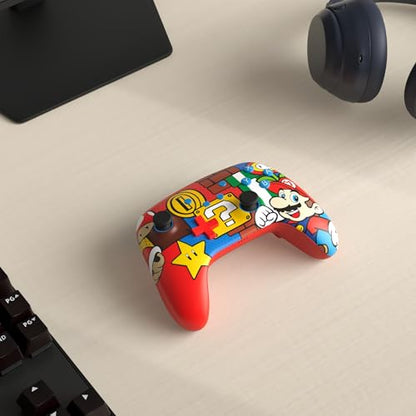 PowerA Enhanced Wireless Controller for Nintendo Switch/Switch 2 / Switch Lite/OLED Model - Mario Pop - Gamepad, game controller, Officially Licensed - color: Mario Pop