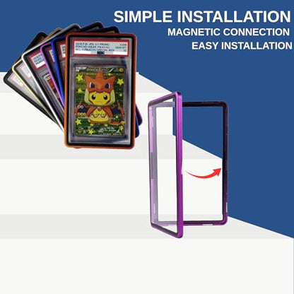 RedCap Magnetic Aluminum PSA Graded Card Holder 35PT Premium PSA Slab Protector Display Case with UV Resistant Glass Fits Standard PSA Graded Sports Trading Cards - Amethyst - color: Amethyst