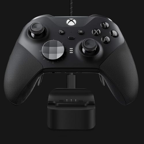 Complete Component Pack for Elite Controller Series 2 - Accessories Replacement Parts Repair Kit with Storage Case, Charging Dock and Charger Cable, 4 Thumbsticks, 4 Paddles, 1 D-Pad - color: Black