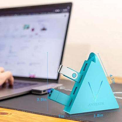 USB 3.0 Hub,4 Port USB Hub Tower,2ft Cable USB Splitter for Laptop, PC, Xbox One, PS4, PS5, iMac, Surface Pro, XPS, Desktop, Flash Drive, Mobile HDD (Blue) - color: Blue-A