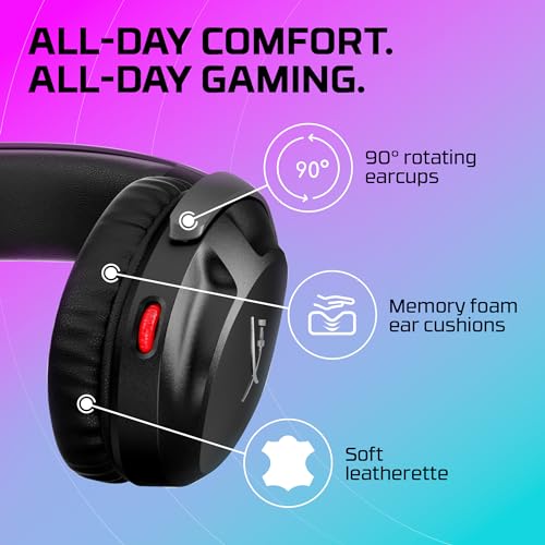 HyperX Cloud Stinger 2 – Gaming Headset, DTS Headphone:X Spatial Audio, Lightweight Over-Ear Headset with mic, Swivel-to-Mute Function, 50mm Drivers, PC Compatible, Black - color: Black, size: Wired, style: Wired