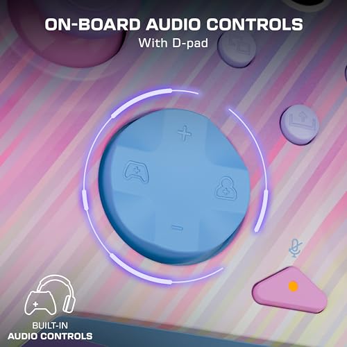 Turtle Beach Rematch Advanced Wired Gaming Controller for Xbox & PC | Xbox Series X|S, Xbox One, PC, 2 Remappable Buttons, Hall-Effect Triggers, Audio Controls, Glows-in-the-Dark, Cotton Candy - color: Cotton Candy
