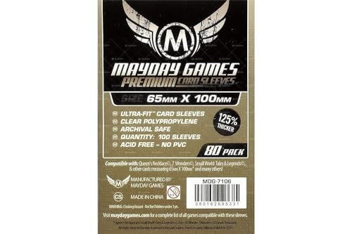 Mayday Games 7 Wonders Sleeves (65x100mm)-80 Premium