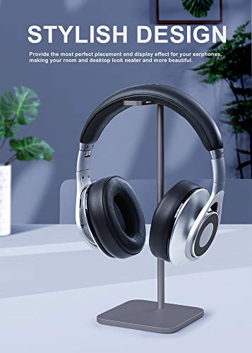 Headphone Stand for Desk, Aluminum Headset Stand (Space Gray) - color: Gray