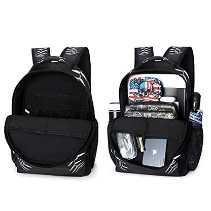 Fashion Baseball Sport Softball American Cool Backpacks School Book Travel College Shoulder Bag for Women Girls Men Boys - color: Multi